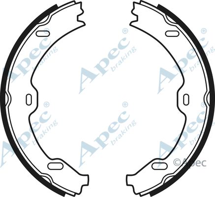 APEC BRAKING Piduriklotside komplekt,seisupidur SHU704